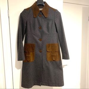 Philosophy Di Alberta Ferretti wool and suede coat